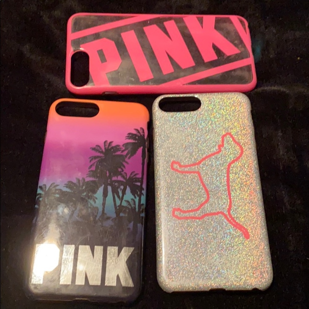 3 iPhone 7/8plus PINK cases from Victoria’s Secret